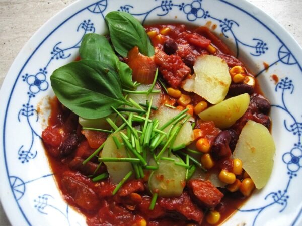 autumn dish, tomato-corn stew, kukuruztopf